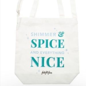 Winter Canvas Shopping Tote Bag